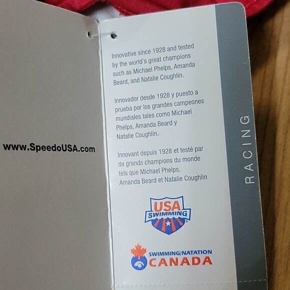 SPEEDO RASPBERRY RACERBACK SWIMSUIT  - Picture 9 of 10